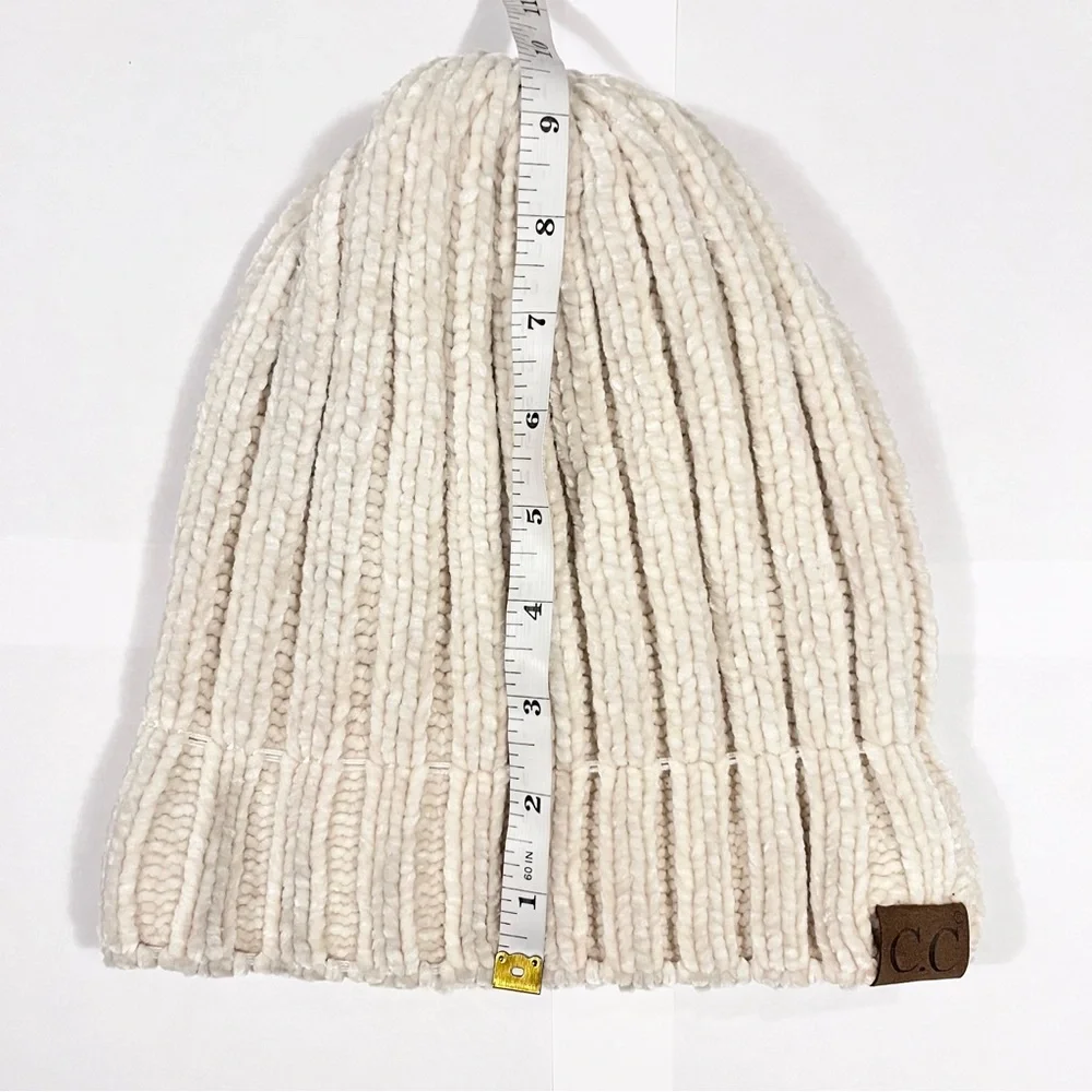 C.C Cream Natural Polyester Beanie Cap